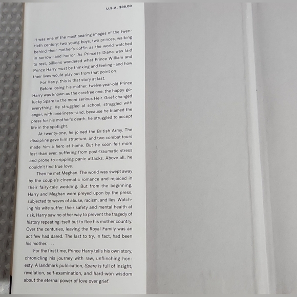 Spare by Prince Harry Hardcover Book - Picture 2 of 5